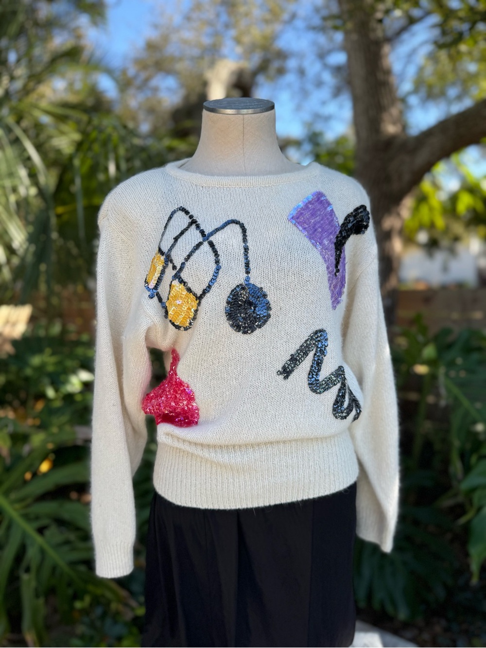 Vintage De Rotchild Sequin Novelty Sweater